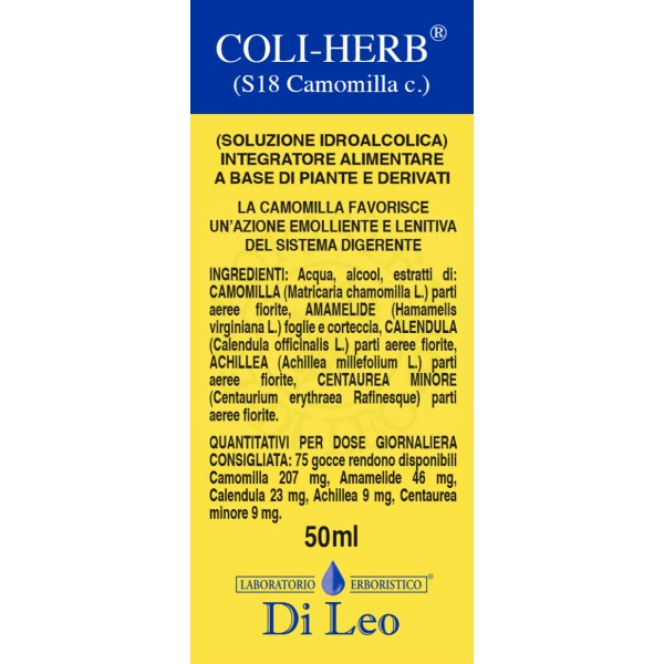 COLI-HERB COMPOSTO S 18 CAMOMILLA 50 ML - Newepa Srl