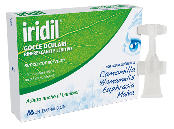 GOCCE OCULARI IRIDIL 10 AMPOLLE MONODOSE RICHIUDIBILI 0,5 ML - Newepa Srl