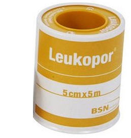 CEROTTO IN ROCCHETTO LEUKOPOR IPOALLERGENICO TESSUTO NON TESSUTO BIANCO 5X500 CM - Newepa Srl