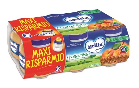 MELLIN OMOGENEIZZATO FRUTTA MISTA 100 G 6 PEZZI - Newepa Srl