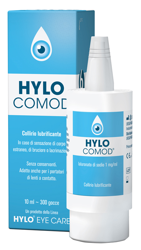 HYLO-COMOD GOCCE OCULARI IALURONATO DI SODIO 0,1%  FLACONCINO 10 ML - Newepa Srl