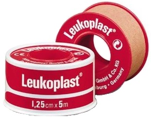 CEROTTO CHIRURGICO PER FISSAGGIO MEDICAZIONI IN ROCCHETTO LEUKOPLAST SUPPORTO VISCOSA COLOR PELLE MASSA ADESIVA CAUCCIU' OSSIDO DI ZINCO 1,25X500CM MUTUABILE - Newepa Srl