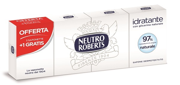NEUTRO ROBERTS SAPONE SOLIDO 4 PEZZI 100 G - Newepa Srl