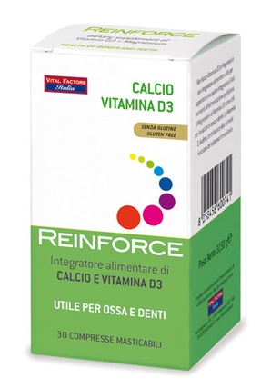 REINFORCE CALCIO + VITAMINA D3 30 COMPRESSE MASTICABILI - Newepa Srl