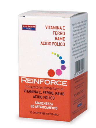 REINFORCE FERRO + RAME + VITAMINA C 30 COMPRESSE MASTICABILI - Newepa Srl