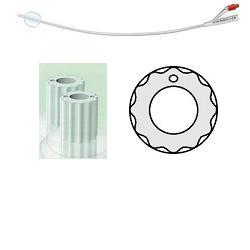 CATETERE VESCICALE IN SILICONE PROFILCATH PLUS SCANALATO 2 VIE CH22 LUNGHEZZA 31 CM PUNTA CILINDRICA 2 FORI CONTRAPPOSTI PALLONCINO 5 ML 1 PEZZO - Newepa Srl