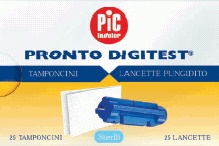 LANCETTE PUNGIDITO PIC DIGITEST GAUGE 28 25 PEZZI + 25 TAMPONCINI ASSORBENTI - Newepa Srl