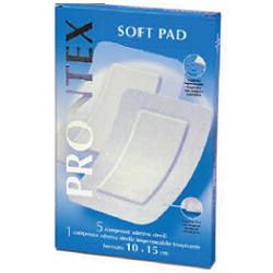 GARZA COMPRESSA PRONTEX SOFT PAD AUTOADESIVA 10X15CM 6 PEZZI - Newepa Srl