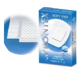 GARZA PRONTEX SOFT PAD COMPRESSA 5X7 CM 5 PEZZI - Newepa Srl