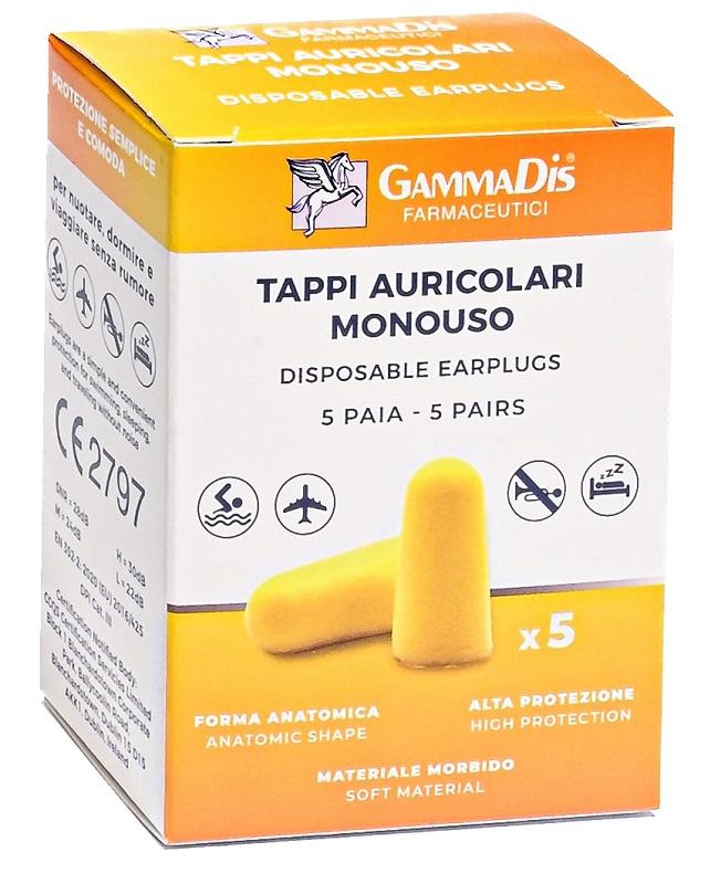 TAPPO AURICOLARE EAR GOMMAPIUMA 10 PEZZI GAMMADIS - Newepa Srl