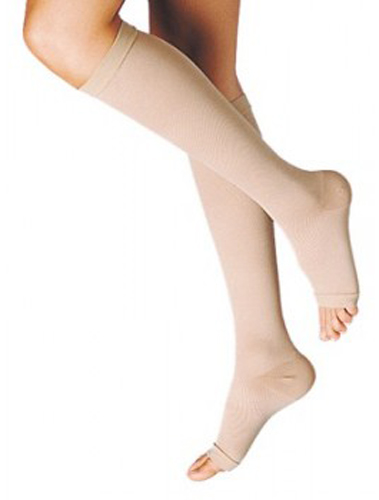 GAMBALETTO TERAPEUTICO DUALSAN A COMPRESSIONE DECRESCENTE KKL2 PUNTA APERTA BEIGE UNISEX 2 1 PAIO - Newepa Srl