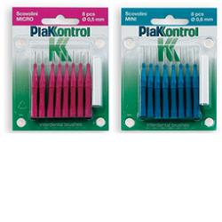 PLAKKONTROL SCOVOLINO MINI 0,6 MM 8 PEZZI + MANICO - Newepa Srl