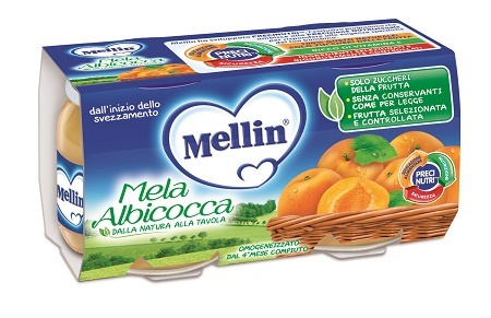 MELLIN OMOGENEIZZATO MELA/ALBICOCCA 100 G 2 PEZZI - Newepa Srl