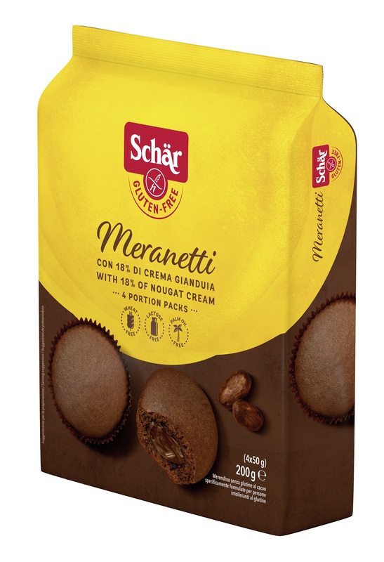 SCHAR MERANETTI CON CREMA GIANDUIA 4 PEZZI DA 50 G - Newepa Srl