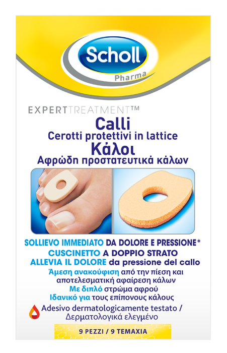 CEROTTO PROTETTIVO PER CALLI SCHOLL IN LATTICE 9 PEZZI - Newepa Srl