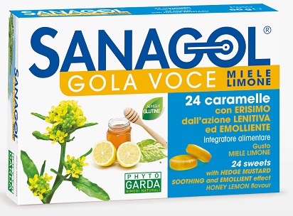 SANAGOL GOLA VOCE MIELE LIMONE 24 CARAMELLE - Newepa Srl