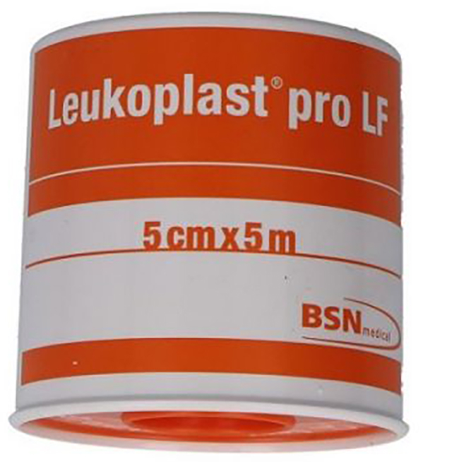 CEROTTO CHIRURGICO PER FISSAGGIO MEDICAZIONI LEUKOPLAST PRO LF SUPPORTO VISCOSA MASSA ADESIVA RESINA SINTETICA LANOLINA OSSIDO DI ZINCO CON LATTICE NATURALE 5X500CM - Newepa Srl