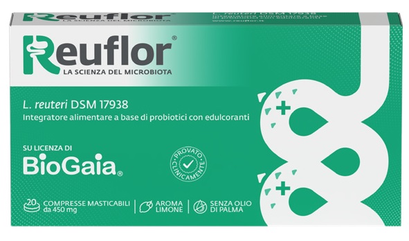REUFLOR 20 COMPRESSE MASTICABILI AROMA LIMONE - Newepa Srl
