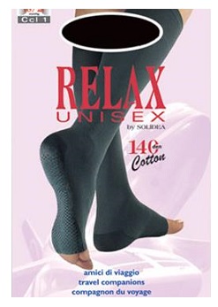 RELAX UNISEX 140 GAMBALETTO COTTON PUNTA APERTA NERO 3 L - Newepa Srl