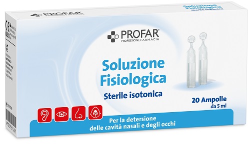 SOLUZIONE FISIOLOGICA STERILE ISOTONICA PROFAR 20 AMPOLLE DA 5 ML - Newepa Srl