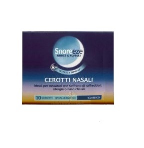 CEROTTO NASALE SNOREEZE GRANDE 10 PEZZI - Newepa Srl