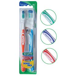 GUM SUPER TIP 463 COMPACT SPAZZOLINO MEDIO BONUS PACK 2 PEZZI - Newepa Srl