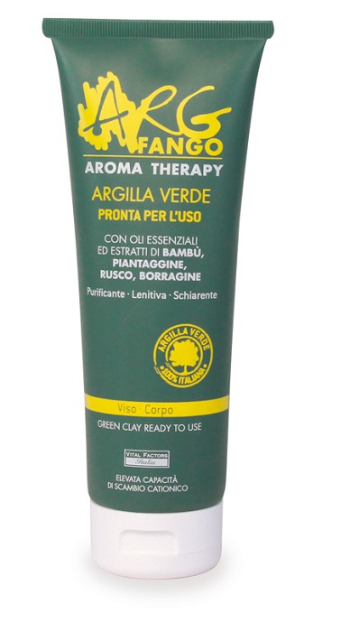 ARGFANGO AROMA THERAPY ARGILLA VERDE PRONTA PER L'USO PER VISO E CORPO 250 ML - Newepa Srl