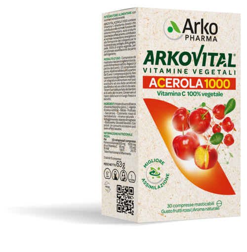 ARKOVITAL ACEROLA 1000 30 COMPRESSE MASTICABILI - Newepa Srl