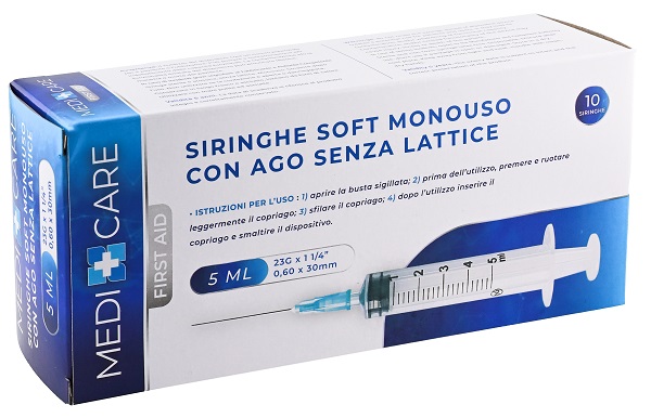 SIRINGA SOFT CAPACITA' 5ML AGO GAUGE 23 CONFEZIONE 10 PEZZI GAMMADIS - Newepa Srl