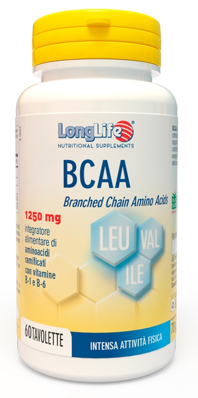 LONGLIFE BCAA 1250 MG 60 TAVOLETTE - Newepa Srl