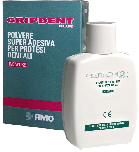 GRIPDENT PLUS POLVERE SUPER ADESIVA PER PROTESI DENTALI 40 G - Newepa Srl