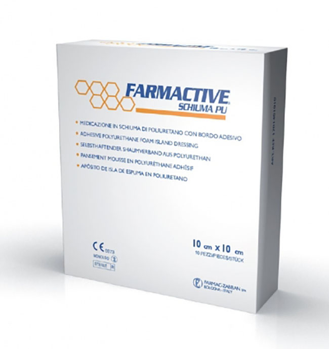 CEROTTO FARMACTIVE SCHIUMA IN POLIURETANO 10X10 CM 10 PEZZI - Newepa Srl