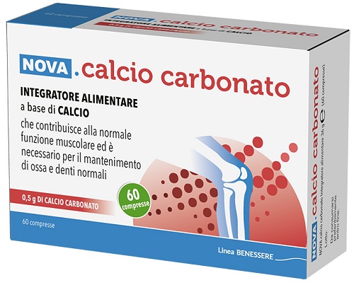 CALCIO CARBONATO 60 COMPRESSE DA 0,6 G - Newepa Srl
