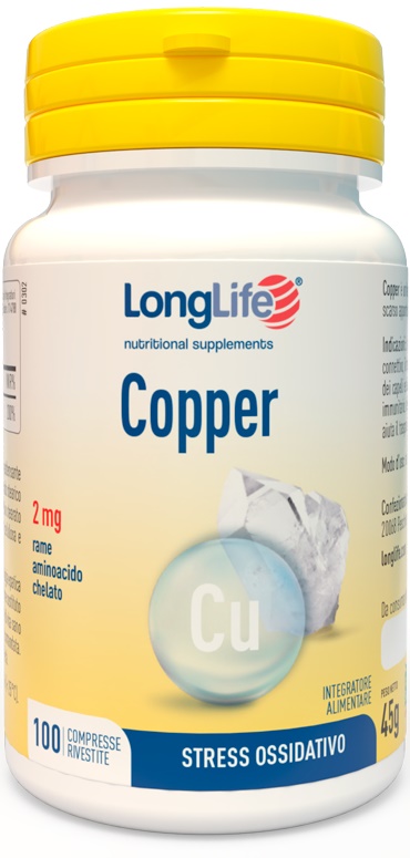 LONGLIFE COPPER 2 MG 100 COMPRESSE - Newepa Srl