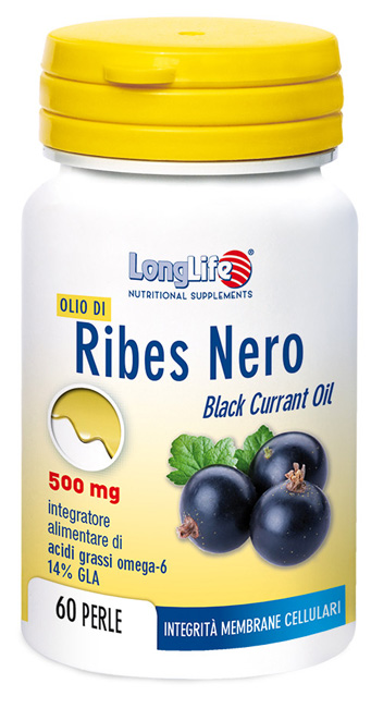 LONGLIFE OLIO RIBES NERO 60 PERLE DI GELATINA - Newepa Srl