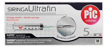 SIRINGA PIC ULTRAFINE 5 ML AGO 14 10 PEZZI - Newepa Srl