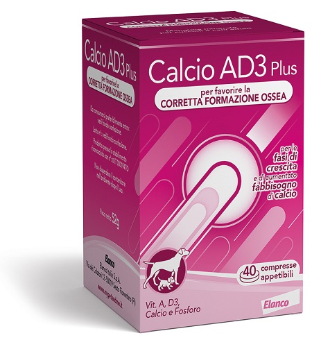 CALCIO AD3 PLUS 40 COMPRESSE APPETIBILI - Newepa Srl