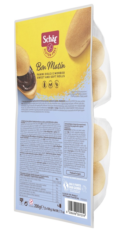 SCHAR BON MATIN PANINI DOLCI E MORBIDI SENZA LATTOSIO 2 PEZZI DA 100 G - Newepa Srl