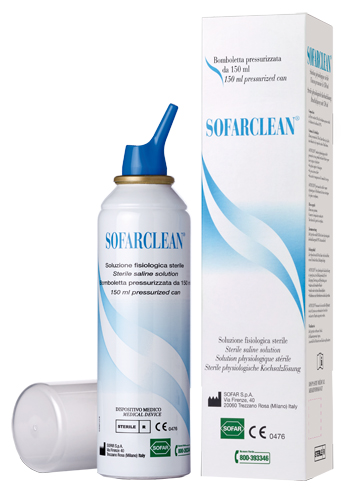 SOLUZIONE FISIOLOGICA SOFARCLEAN 150ML IN BOMBOLETTA PRESSURIZZATA - Newepa Srl