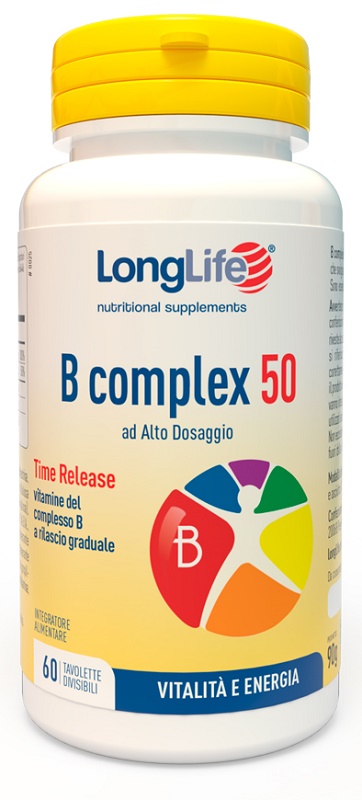 LONGLIFE B COMPLEX 50 RILASCIO GRADUALE 60 TAVOLETTE DIVISIBILI - Newepa Srl