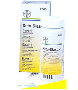 STRISCE MISURAZIONE GLICOSURIA E CHETONURIA KETODIASTIX 50 PEZZI - Newepa Srl