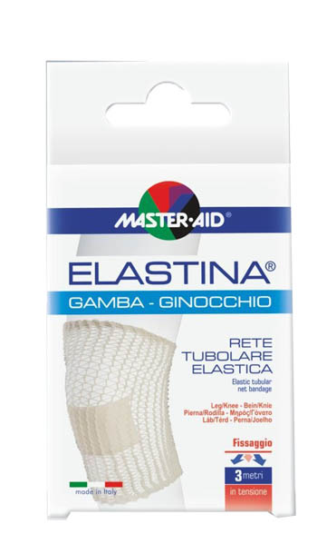 RETE TUBOLARE ELASTICA IPOALLERGENICA MASTER-AID ELASTINA GAMBA/GINOCCHIO 3 MT IN TENSIONE CALIBRO 5 CM - Newepa Srl