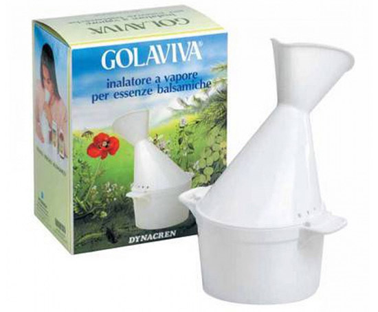 GOLAVIVA INALATORE VAPORE PER INALAZIONI CON ACQUA BOLLENTE ED ESSENZE BALSAMICHE 1 PEZZO - Newepa Srl