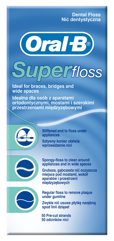 ORALB SUPERFLOSS FILO INTERDENTALE 50 FILI - Newepa Srl