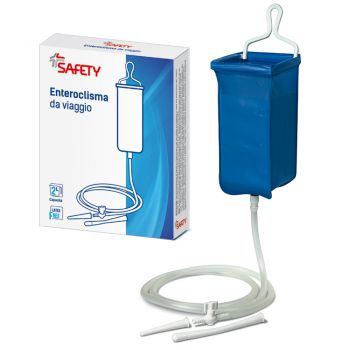 ENTEROCLISMA DA VIAGGIO KLISTER IN GOMMA CON CANNULA ANALE EVAGINALE 2 LITRI - Newepa Srl