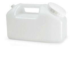CONTENITORE A TANICA PER LA RACCOLTA DELLE URINE 24 ORE,IN POLIETILENE TRASPARENTE+TAPPO A VITE CON SCALA GRADUATA DA 500 A 2500ML - Newepa Srl