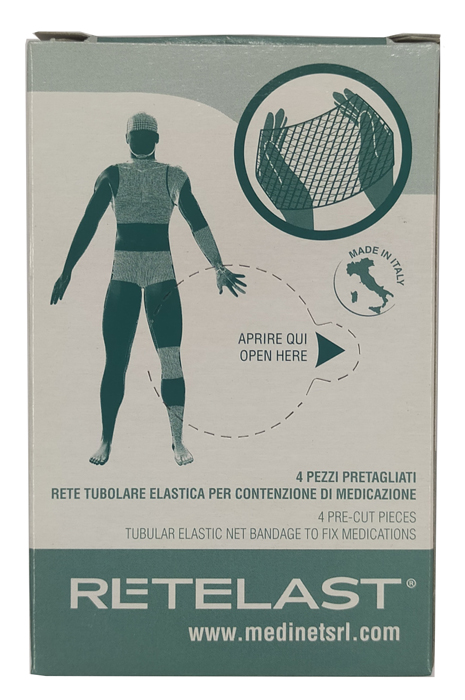 RETE TUBOLARE RETELAST ELASTICA PRETAGLIATA BIANCA BABY OMBELICALE 4 PEZZI - Newepa Srl