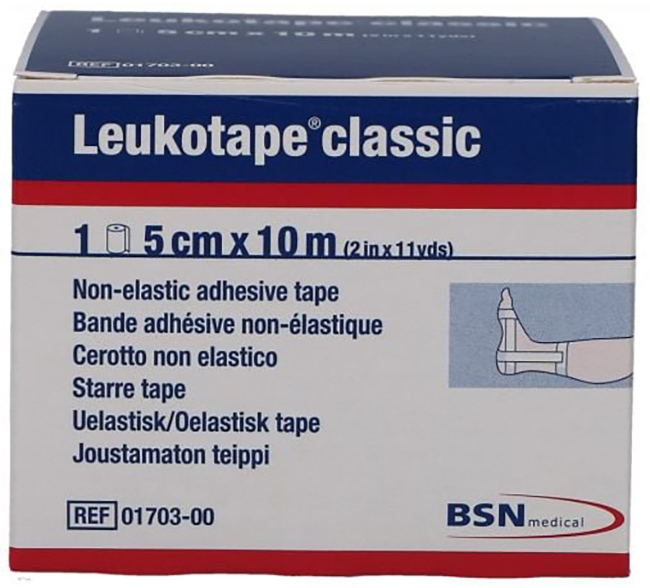 LEUKOTAPE BENDA ANELASTICA PER BENDAGGI FUNZIONALI 5X100 CM - Newepa Srl