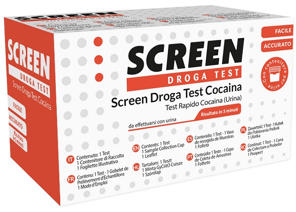 SCREEN DROGA TEST COCAINA TEST ANTIDROGA CON CONTENITORE URINA - Newepa Srl