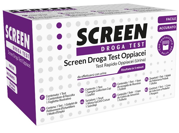 SCREEN DROGA TEST OPPIACEI TEST ANTIDROGA CON CONTENITORE URINA - Newepa Srl